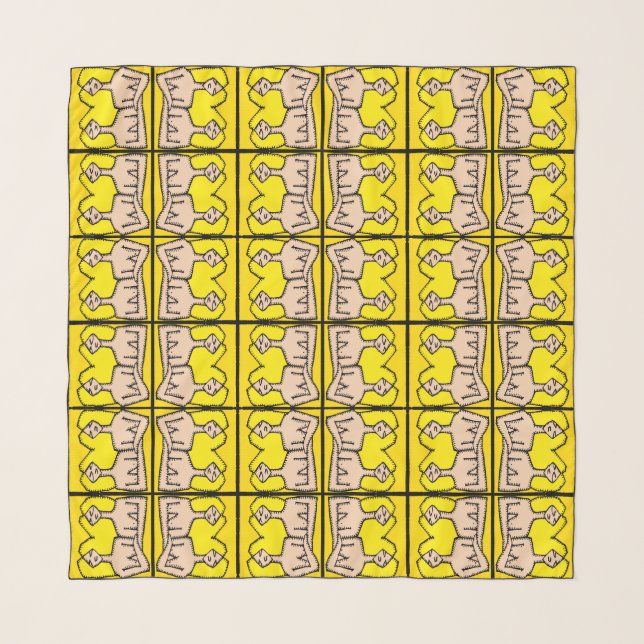 Astrology Zodiac Signs Gemini Birthday Sq Scarf 2 (Front (Horizontal))