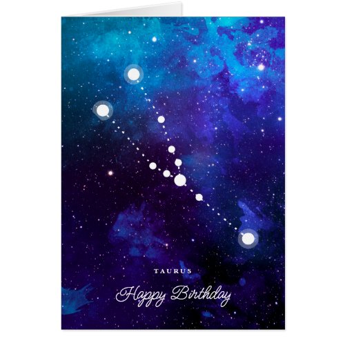 Astrology Zodiac Space Taurus Birthday Card