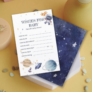 Astronaunt Rocketship Baby Shower Baby Bingo Game