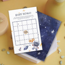 Astronaunt Rocketship Baby Shower Baby Bingo Game