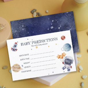Astronaunt Rocketship BabyShower Baby Guesses Game