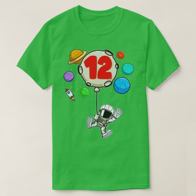 Astronaut 12 Year Old Birthday Boy Space Party 12t T-Shirt (Design Front)