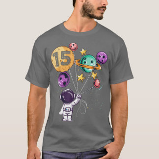 Astronaut 15th Birthday Boys Girls Space lover 15  T-Shirt