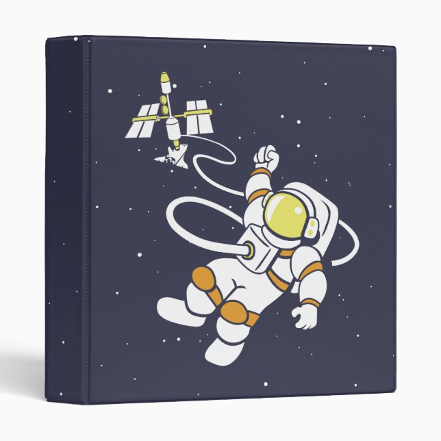Astronaut 3 Ring Binder (Front/Spine)