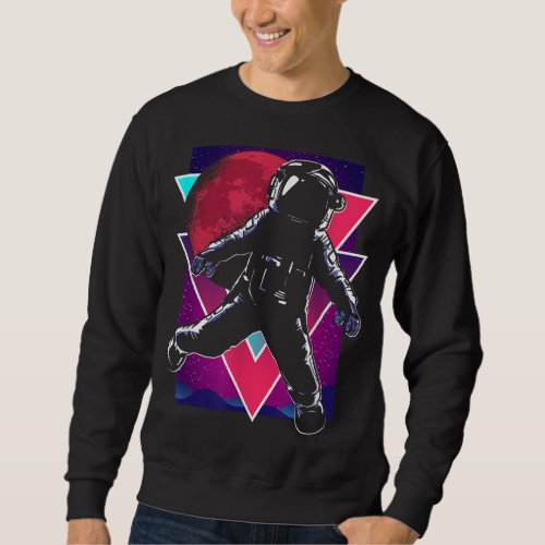 Astronaut 80s Art Astronomy 90s Art Aesthetics Vap Sweatshirt