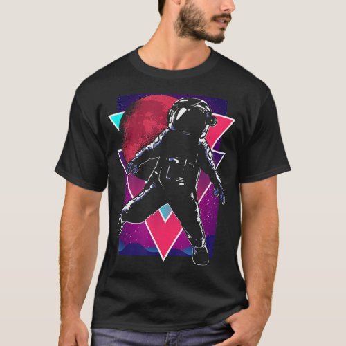 Astronaut 80s Art Astronomy 90s Art Aesthetics Vap T_Shirt