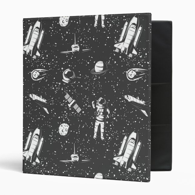 Astronaut aerospace pattern 3 ring binder (Front/Inside)