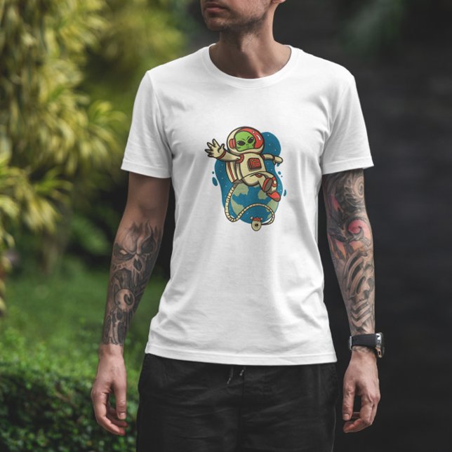 Astronaut Alien Cartoon Space   T-Shirt (Creator Uploaded)