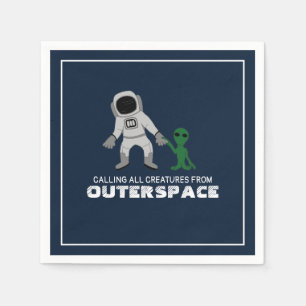 Astronaut & Alien, Outerspace Napkins