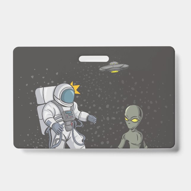 Astronaut and alien   badge (Front)