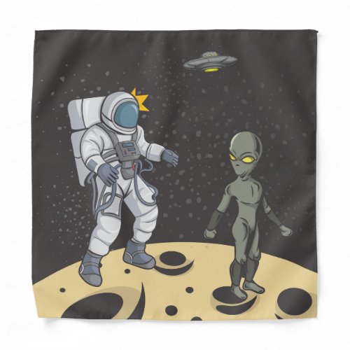 Astronaut and alien     bandana