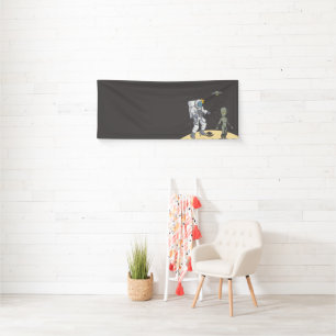 Astronaut and alien   banner