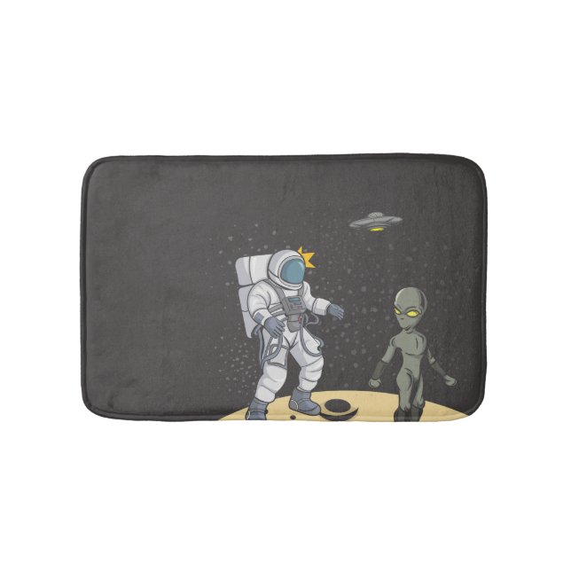Astronaut and alien   bath mat (Front)