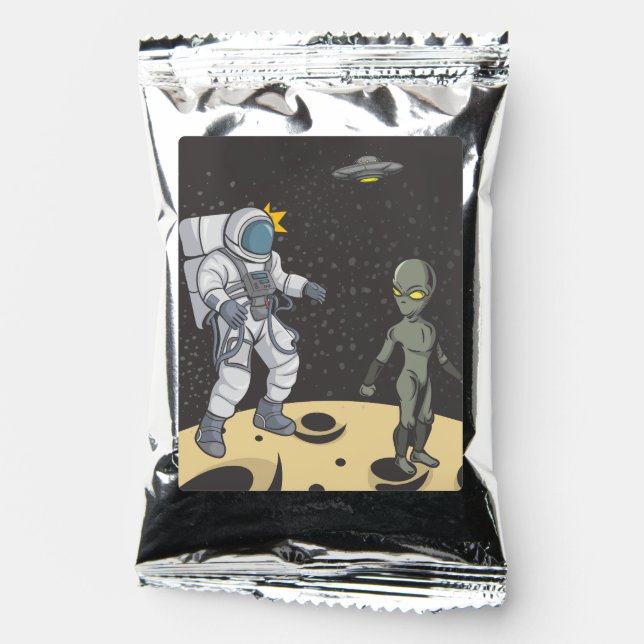 Astronaut and alien    coffee drink mix (Front)