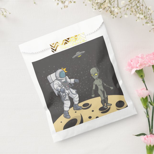 Astronaut and alien    favor bag (Sealed)