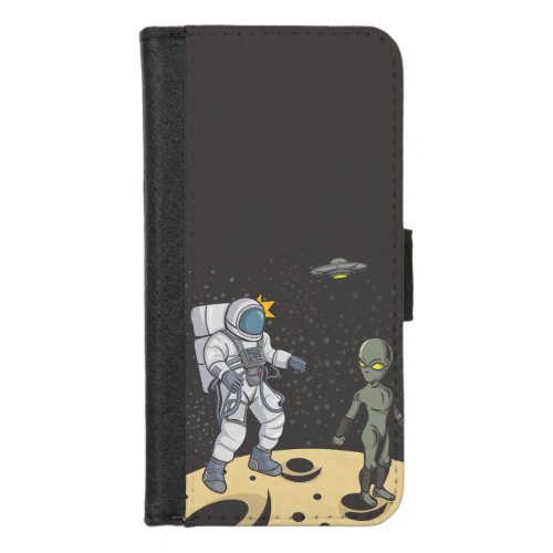 Astronaut and alien    iPhone 87 wallet case