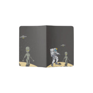 Astronaut and alien passport holder