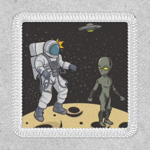 Astronaut and alien patch