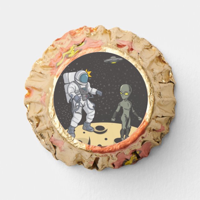 Astronaut and alien    reese's peanut butter cups (Front)