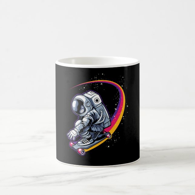 Astronaut and Skateboard Coffee Mug (Center)