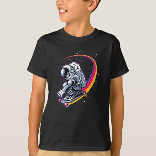 Astronaut and Skateboard T_Shirt
