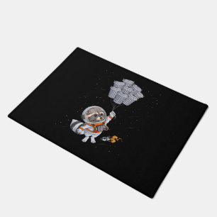 Astronaut animal funny Raccoon Moon trash cans spa Doormat