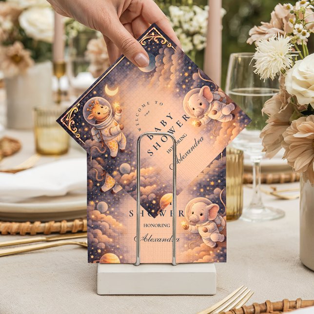 Astronaut Animals Space Baby Shower Napkins (Creator Uploaded)