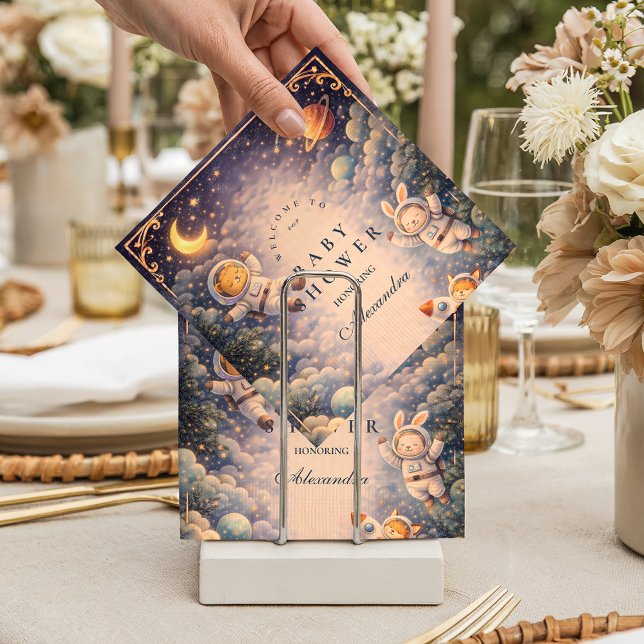 Astronaut Animals Space Baby Shower Napkins (Creator Uploaded)