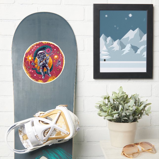 Astronaut Ape vs Space Beast Sticker (Snowboard)
