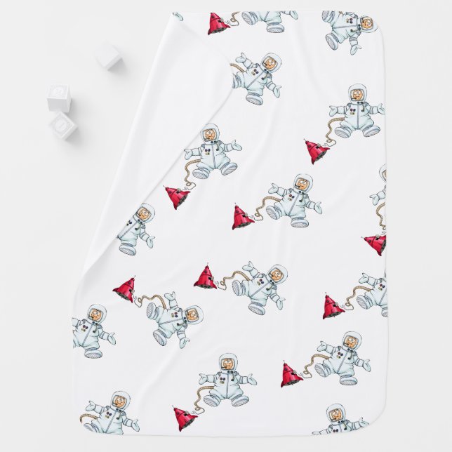 astronaut baby blanket (In Situ)