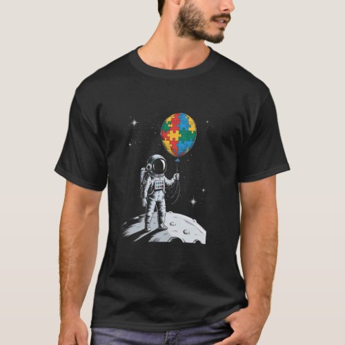 Astronaut Balloon Autism Awareness Autistic T-Shirt