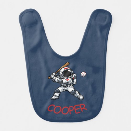 Astronaut Baseball Baby Bib