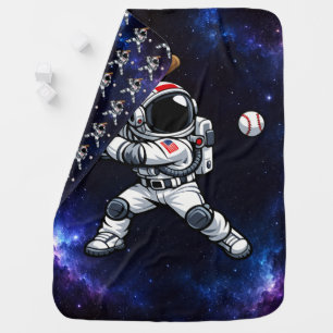 Astronaut Baseball Baby Blanket