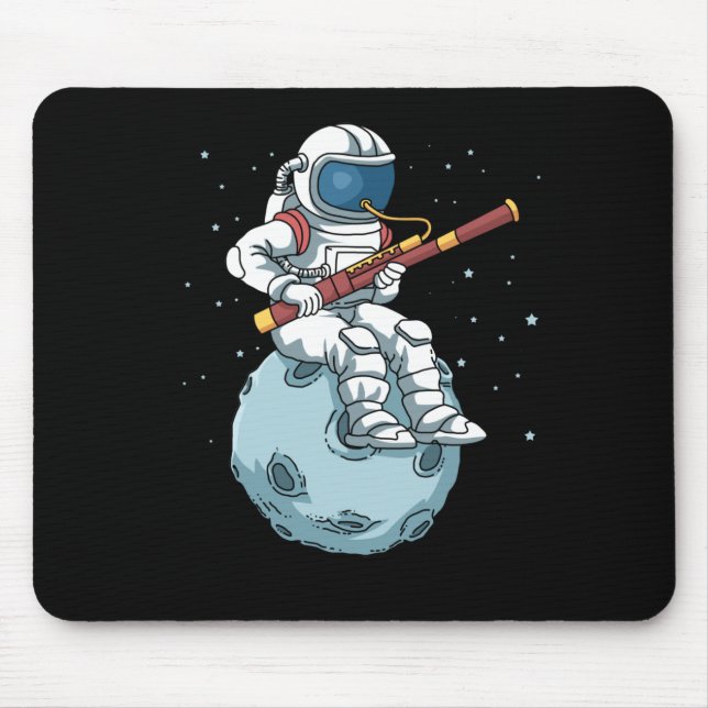 Astronaut Bassoon Band Player Bassoonist Bassoon Mouse Pad (Front)