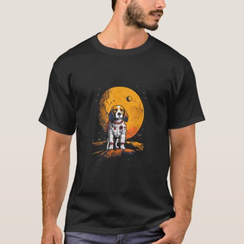 Astronaut Beagle Moon Space  Beagle Owner Beagle T_Shirt