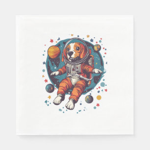 Astronaut Beagle – Space Explorer Dog Napkins