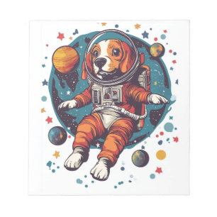 Astronaut Beagle � Space Explorer Dog Notepad