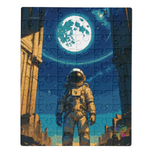 Astronaut Beneath the Celestial Gate Jigsaw Puzzle