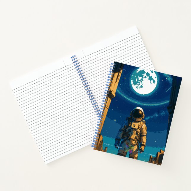 Astronaut Beneath the Celestial Gate Notebook (Inside)