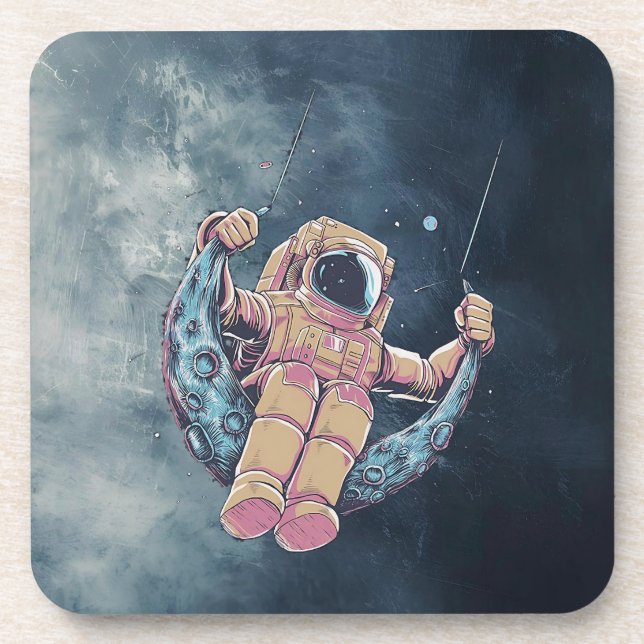 Astronaut Beverage Coaster (Front)