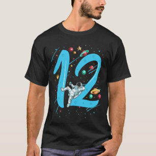 Astronaut Birthday 12th Birthday Space T For Boys T-Shirt