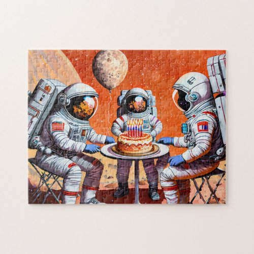 Astronaut Birthday 1 Easy Brain Art Puzzle Photo 