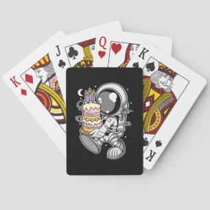 Astronaut Birthday Cake Poker Cards