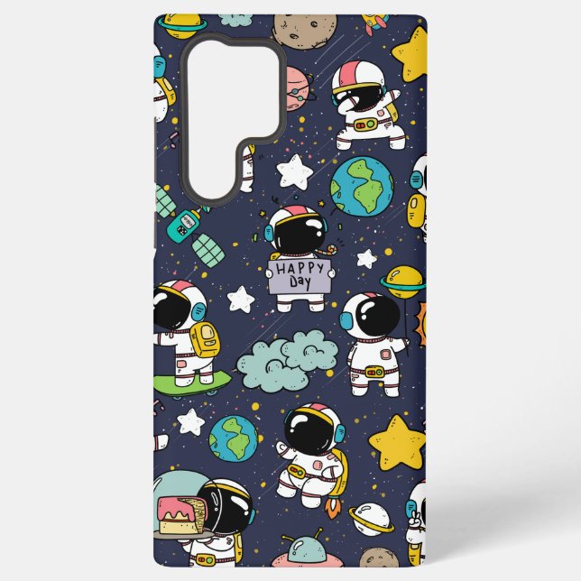 Astronaut Birthday Galaxy Samsung Galaxy Case (Back)