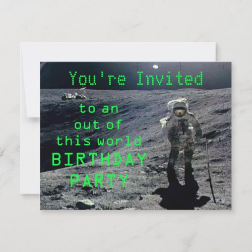 Astronaut Birthday Invite