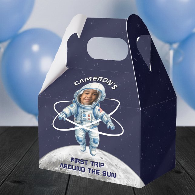 Astronaut Birthday Party 1st Trip Around the Sun Favor Boxes (Creator Uploaded)