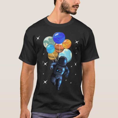 Astronaut Birthday Planet Moon Cosmonaut Space Dri T_Shirt