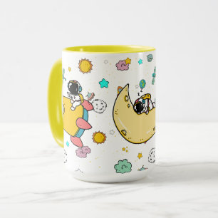 Astronaut Birthday Space Party Pattern Mug