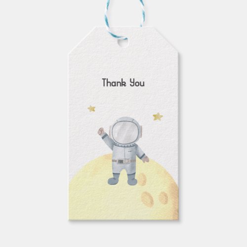 Astronaut Birthday Thank You Tag