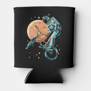 Astronaut BMX Moon Space Biker Can Cooler